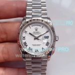 Swiss Replica Rolex Day Date 36MM President Watch SS White Dial EWF